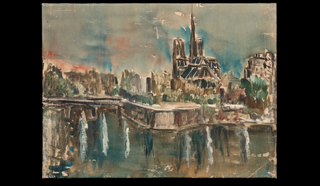 風景（巴黎聖母院）。1960年。油彩、畫布。圖／徐馨慧提供