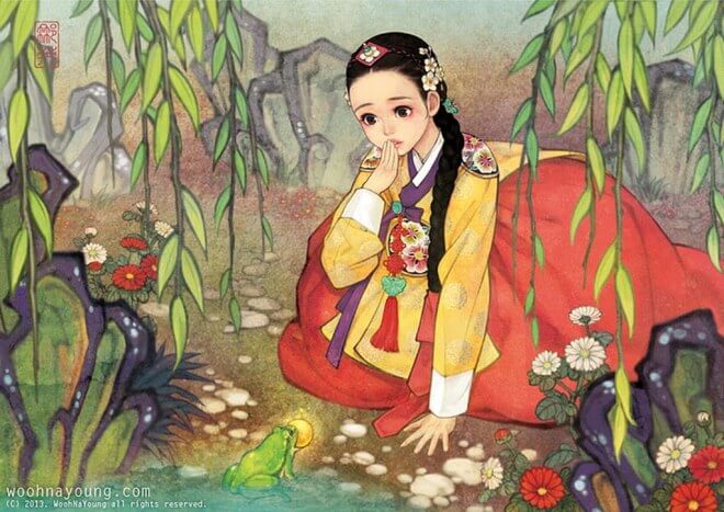 Nayoung Wooh,迪士尼,童話,插畫,韓國,韓國傳統服飾,宮廷,韓國古裝,動漫,動畫
